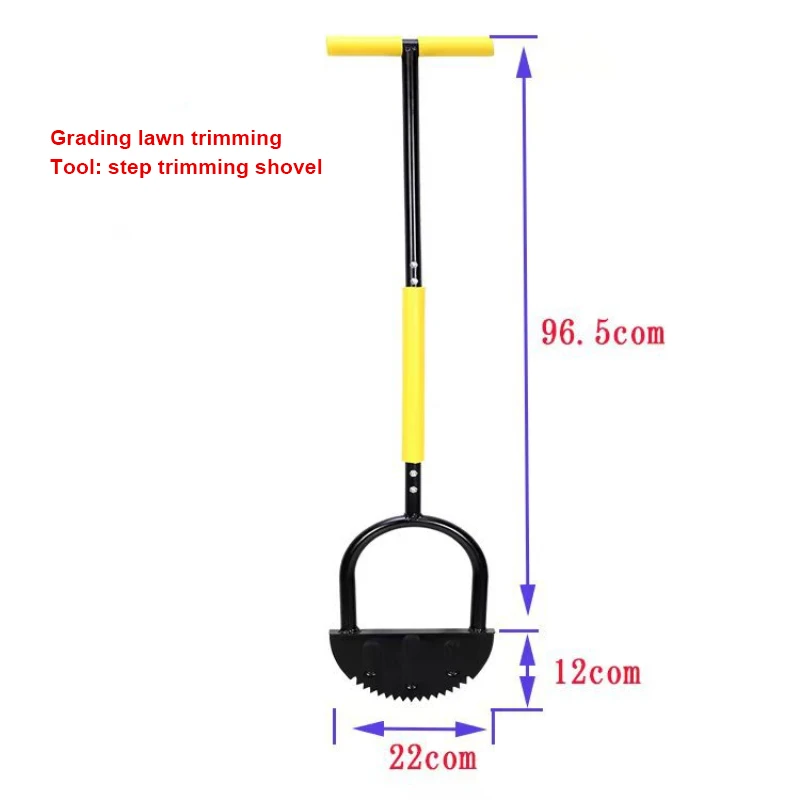 

Half Moon Edger Serrated Edger Lawn Tool Handheld Saw-Tooth Garden Edger With Steel Blade Long Handle Grass Saw Cutter For Court