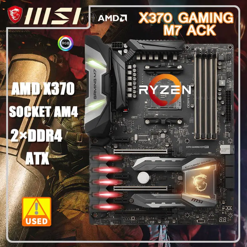 

Материнская плата MSI X370 GAMING M7 ACK Socket AM4 DDR43200(OC)+ МГц PCI-E 3,0 X16 U.2 M.2 SATA III Bluetooth 4.1 беспроводная Двухдиапазонная