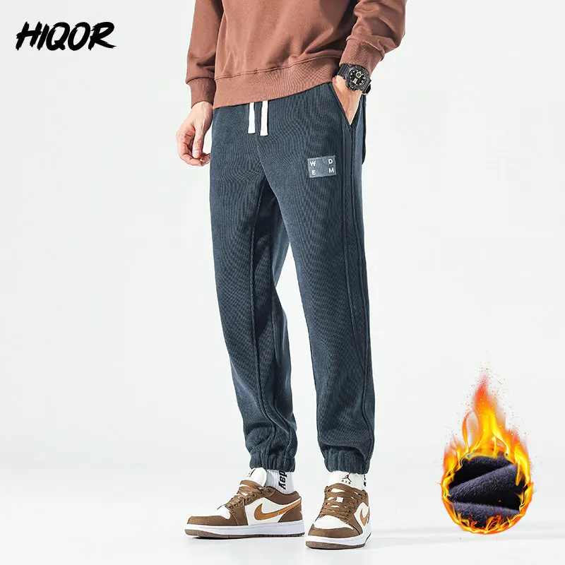 

HIQOR новые спортивные брюки мужские прямые брюки большого размера мужские свободные черные повседневные брюки уличная одежда спортивные бр...