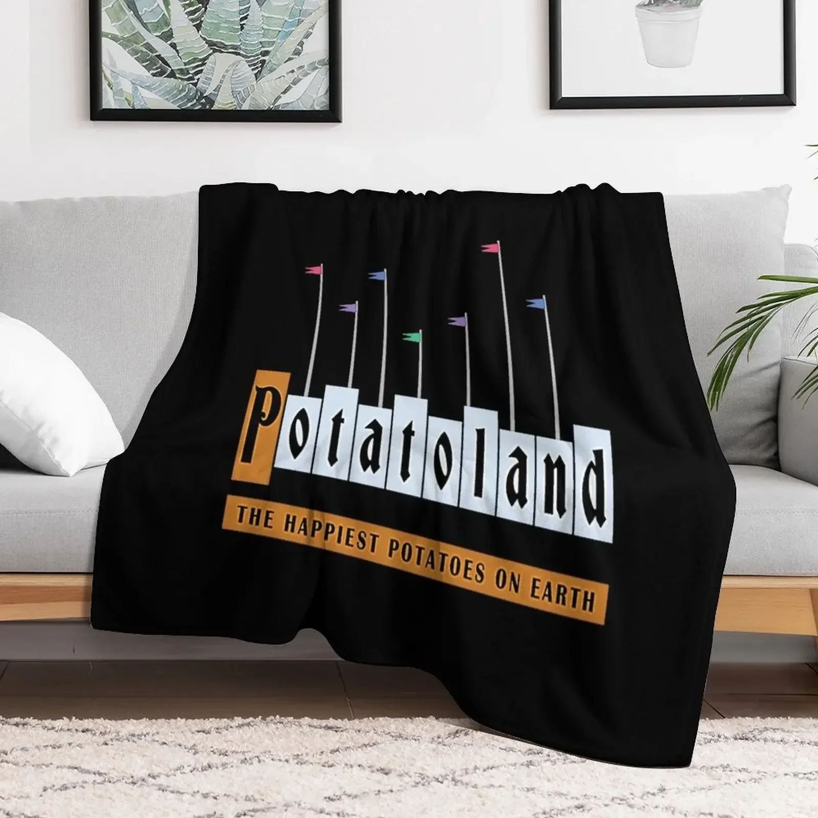 Картофельная Футболка плед одеяло одеяла и пледы для декоративного дивана