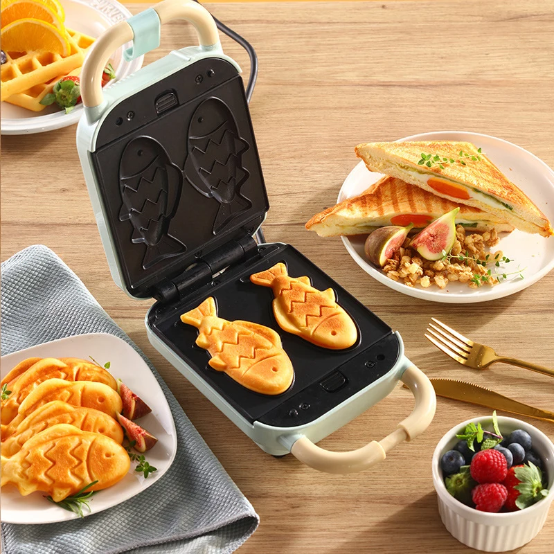 Mini Sandwich Maker 3 in 1 Electric Toaster Waffle Maker Breakfast Machine Pancake Egg Multi Double Heated Toaster Baking Oven