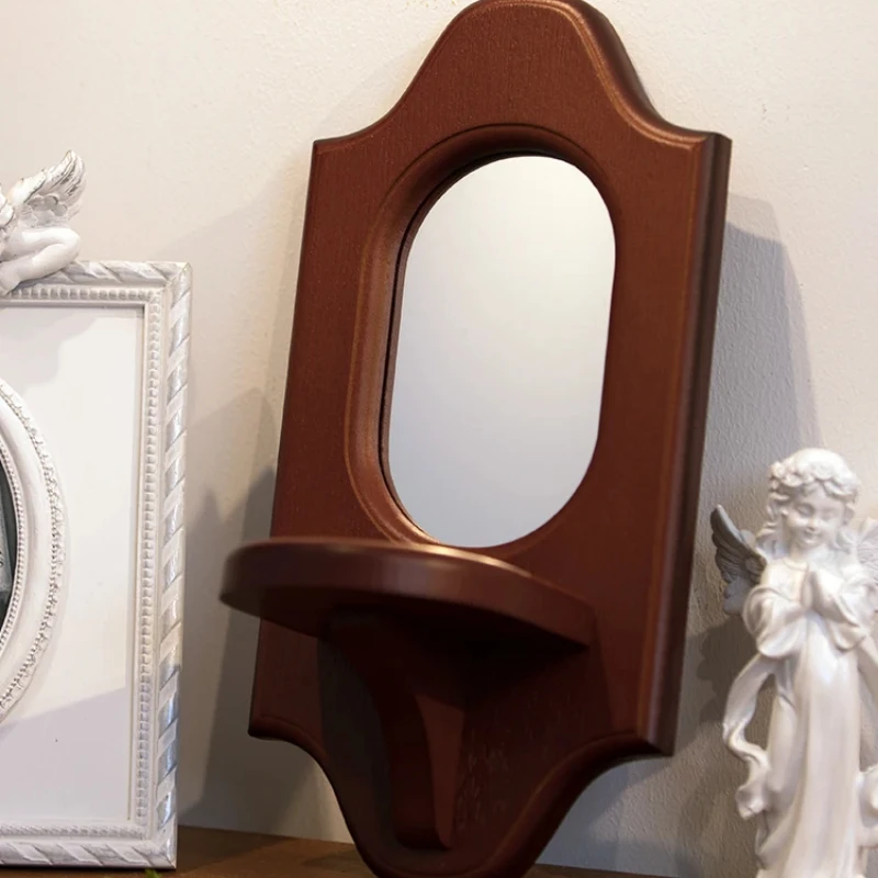 Средневековое настенное украшение зеркало винтажный деревянный настенный