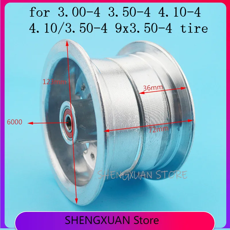 3.00-4 3.50-4 4.10-4 4.10/3.50-4 9x3.50-4'' 4 inch Alloy Rims Electric Scooter Wheel hub for scooter bike motorcycle ATV Go Kart