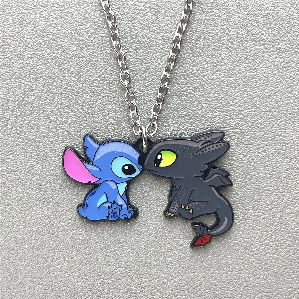 JYYH ожерелье дружбы с мультяшными героями Диснея милая Ститч и Ночная Фурия