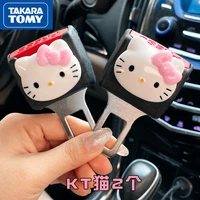 takara tomy cute hello kitty car seat belt lock bayonet extension anchor car seat belt buckle cartoon decorative accessories