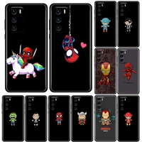 phone case for huawei p50 p50e p40 p30 p20 p10 smart 2021 pro lite 5g plus soft silicone case cover cute cartoon marvel heroes