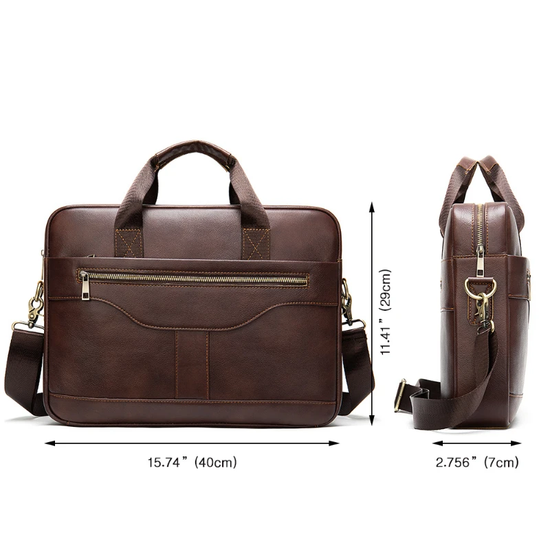 Luxury handbags designer Men's Leather Briefcase Men's Business Messenger Bag Retro First Layer Leather Laptop Bag