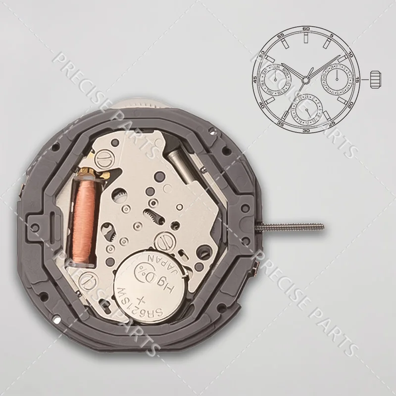 Новые японские часы со сменными аксессуарами для механизмов 6P29 кварцевый