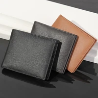 luxury genuine leather wallet clip men brand coin slim purse small clutches mens cowhide pouch short money bag id card holder