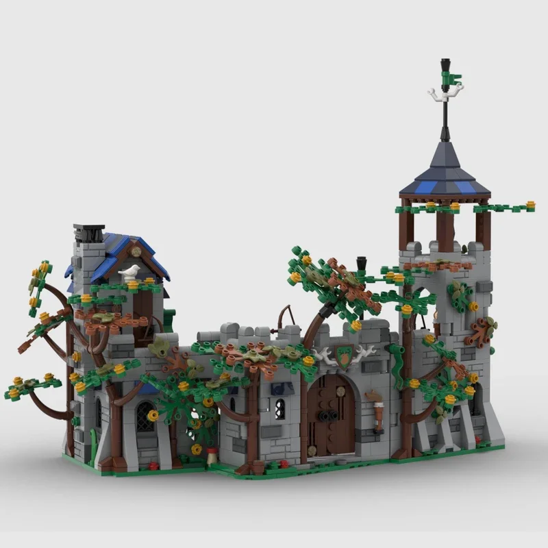 Средневековая крепость модель Moc строительные блоки модульные подарки