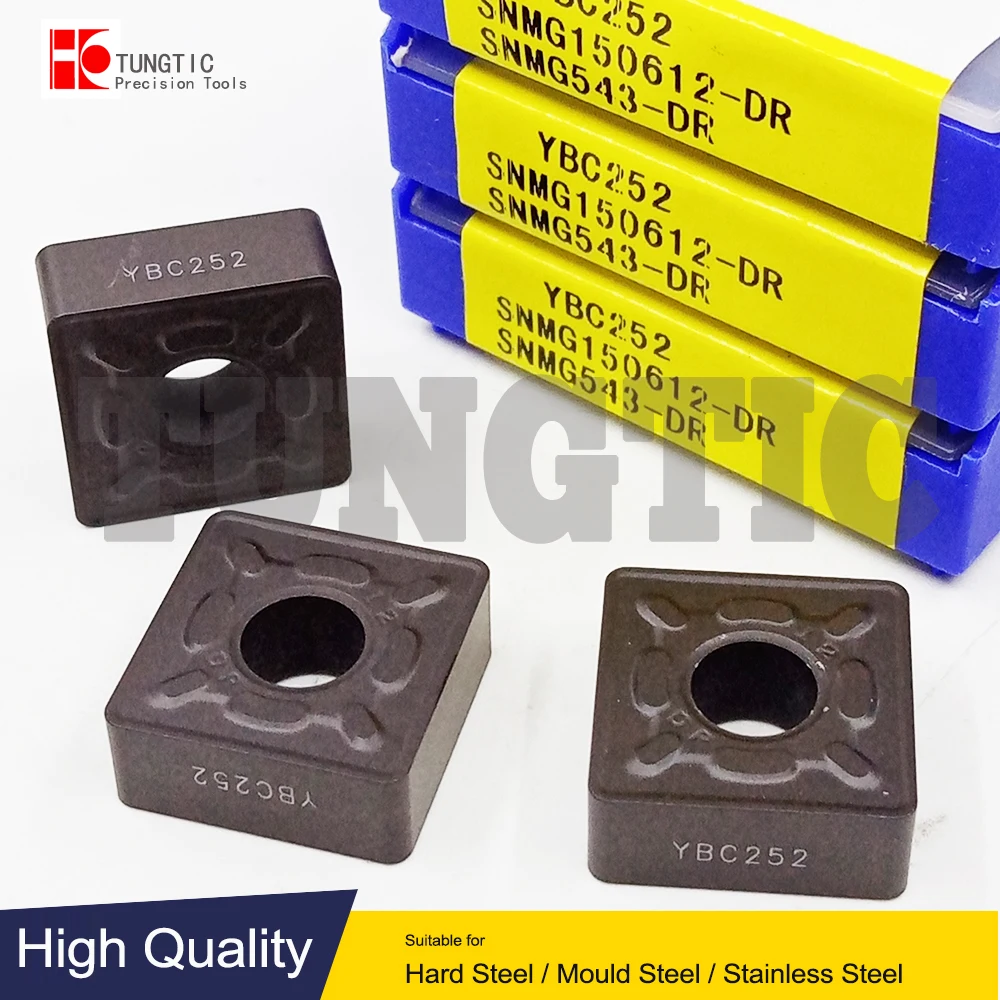 

SNMG150612-DR YBC252 Milling Cutter CNC Carbide Insert Lathe Cutting Tool Machining Metal Turning Tools SNMG 150612 DR