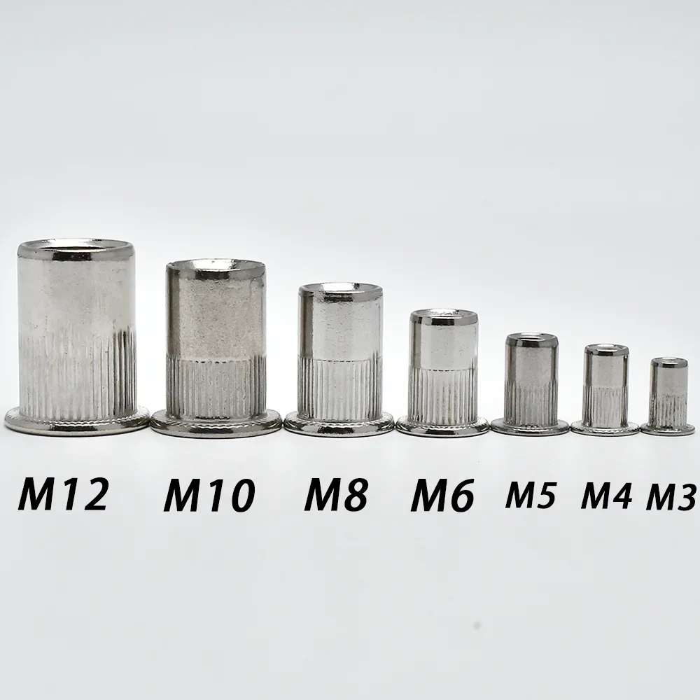 10/20/30/50 шт. плоская заклепка гайка M3 M4 M5 M6 M8 M10 M12 304 нержавеющая сталь с плоской
