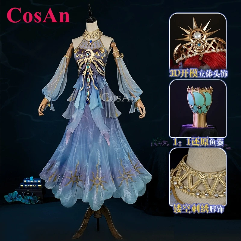 Фото Костюмы для косплея CosAn Game Identity V Grace/Naiad, элегантное платье «Плачущая богиня», одежда для ролевых игр на Хэллоуин №1