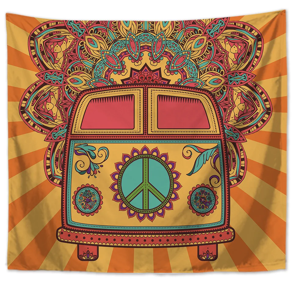 Настенный гобелен в индийском стиле плед виде слона коврик для йоги дома