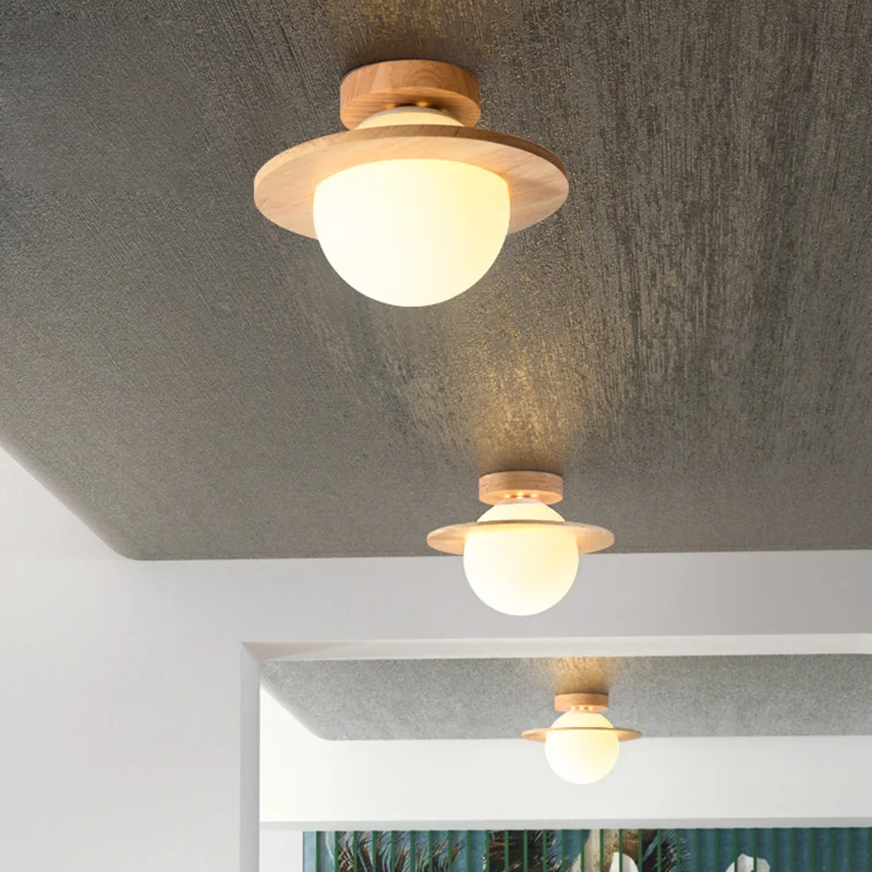 

Chandeliers Lights LED Modern Creative Wood Aisle For Living Study Room Bedroom Corridor Loft Home Deco Ball Lamps Indooring