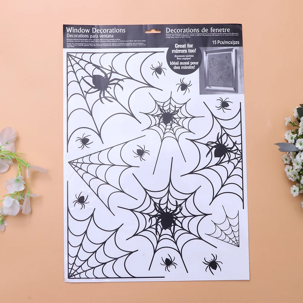 

Stickers Spider Wall Window Web Sticker Cobweb Decal Bat Clings Decals Decorations Home Party Decor Decoration Set Witch Spooky