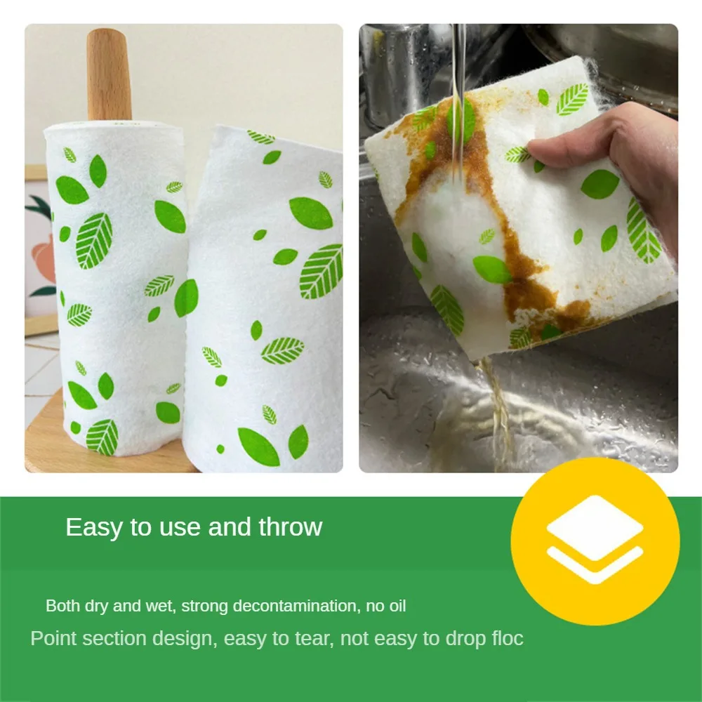 

Kitchen Paper Printing Lazy Dry Cloth Disposable Household Kitchen Supplies Dish Towels Rag