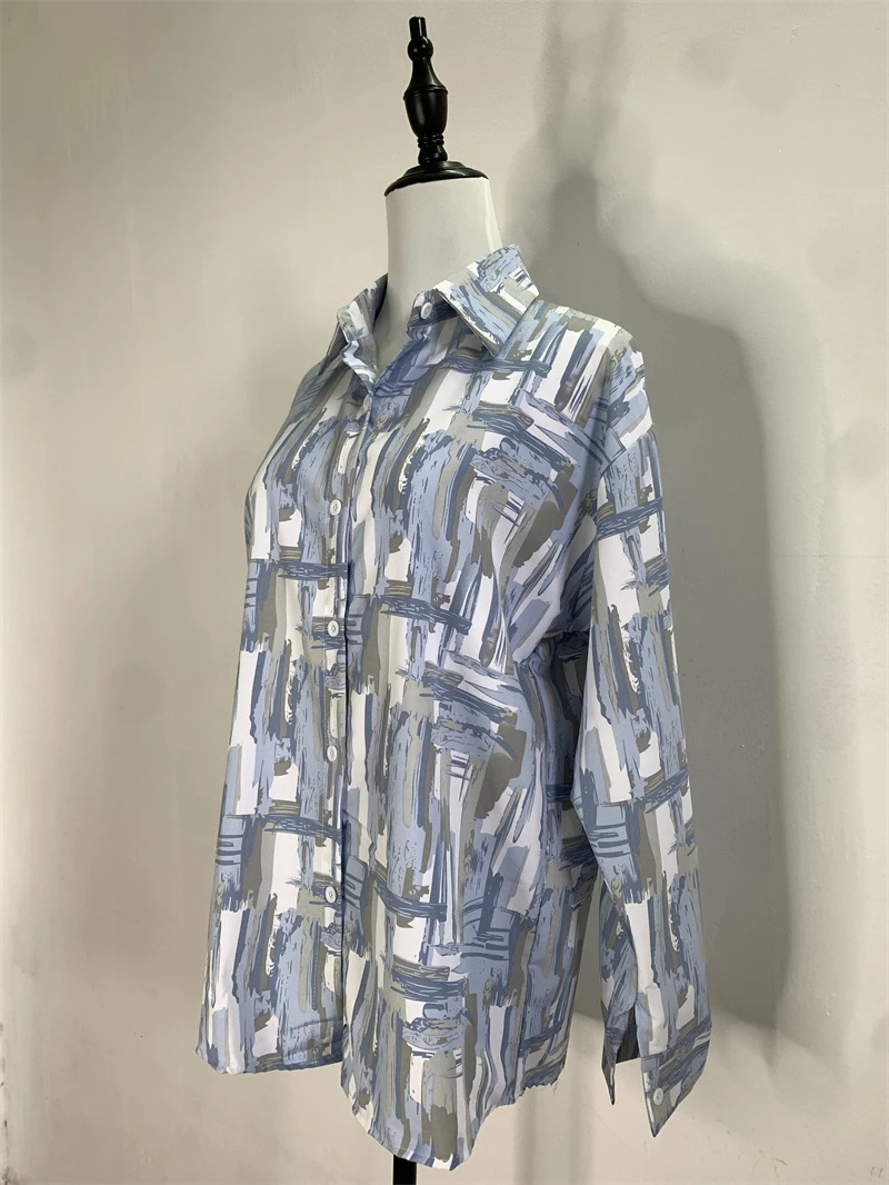 Женская рубашка с принтом Y2K Tie Dye весна-лето 2021 свободные блузки длинными