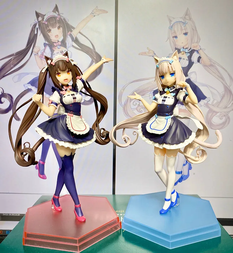 Японские фигурки героев аниме 17 см Nekopara Vol.1 кошка горничная чокола ваниль Pop Up