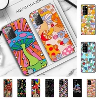 yndfcnb rainbow mushrooms phone case for samsung note 5 7 8 9 10 20 pro plus lite ultra a21 12 72