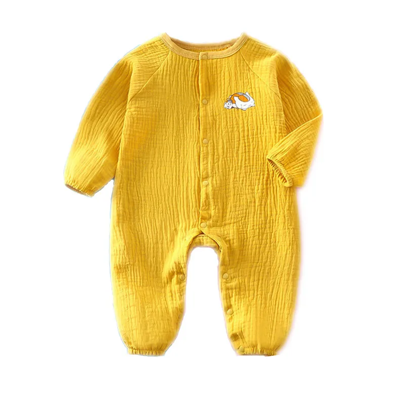 Baby Girls Boys Clothes Newborn Jumpsuit Muslin Cotton Long Sleeve Romper Infant Autumn Spring Clothes 0-3T