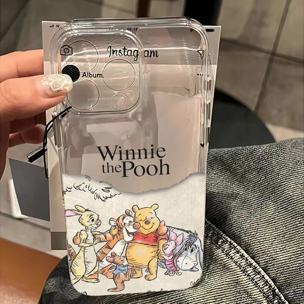 Прекрасный чехол для телефона W-Winnie the P-Pooh для iPhone 17, 16, 16e, 15, 14, 13, 12, 11, Mini Pro Max X XR 7 8 Air Plus, прозрачная задняя крышка (art.: 3920d2e85d2ea) - 3920d2e85d2ea