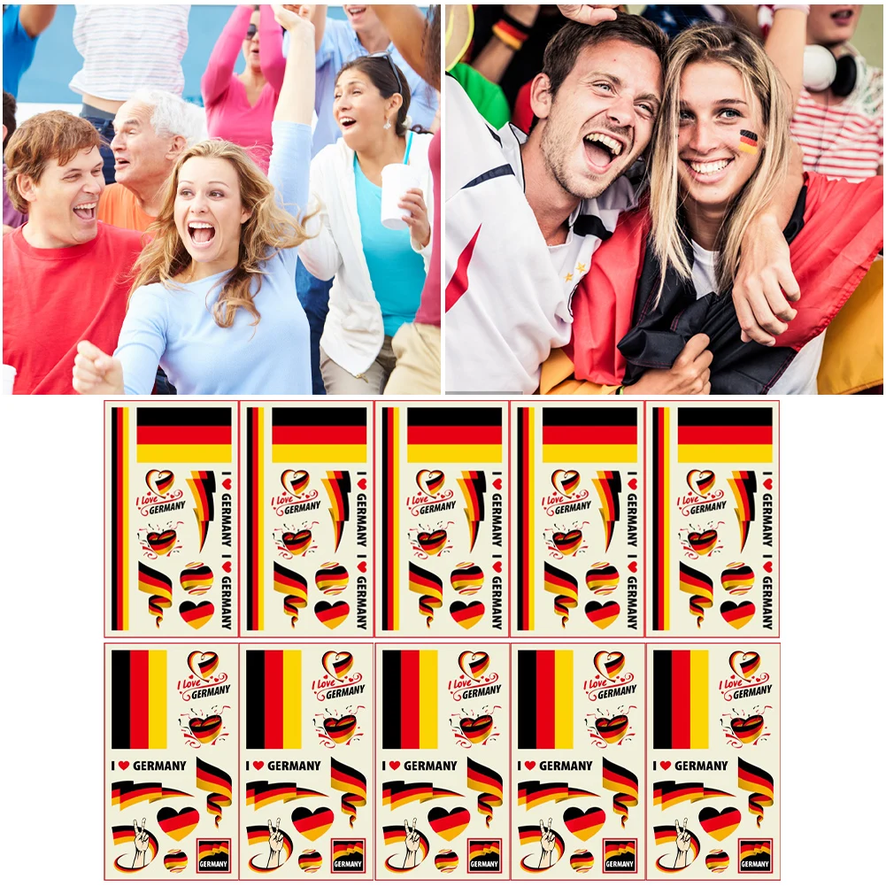 10 Упаковок Европейская Чашка Футбольная Игра Временные Татуировки Наклейки