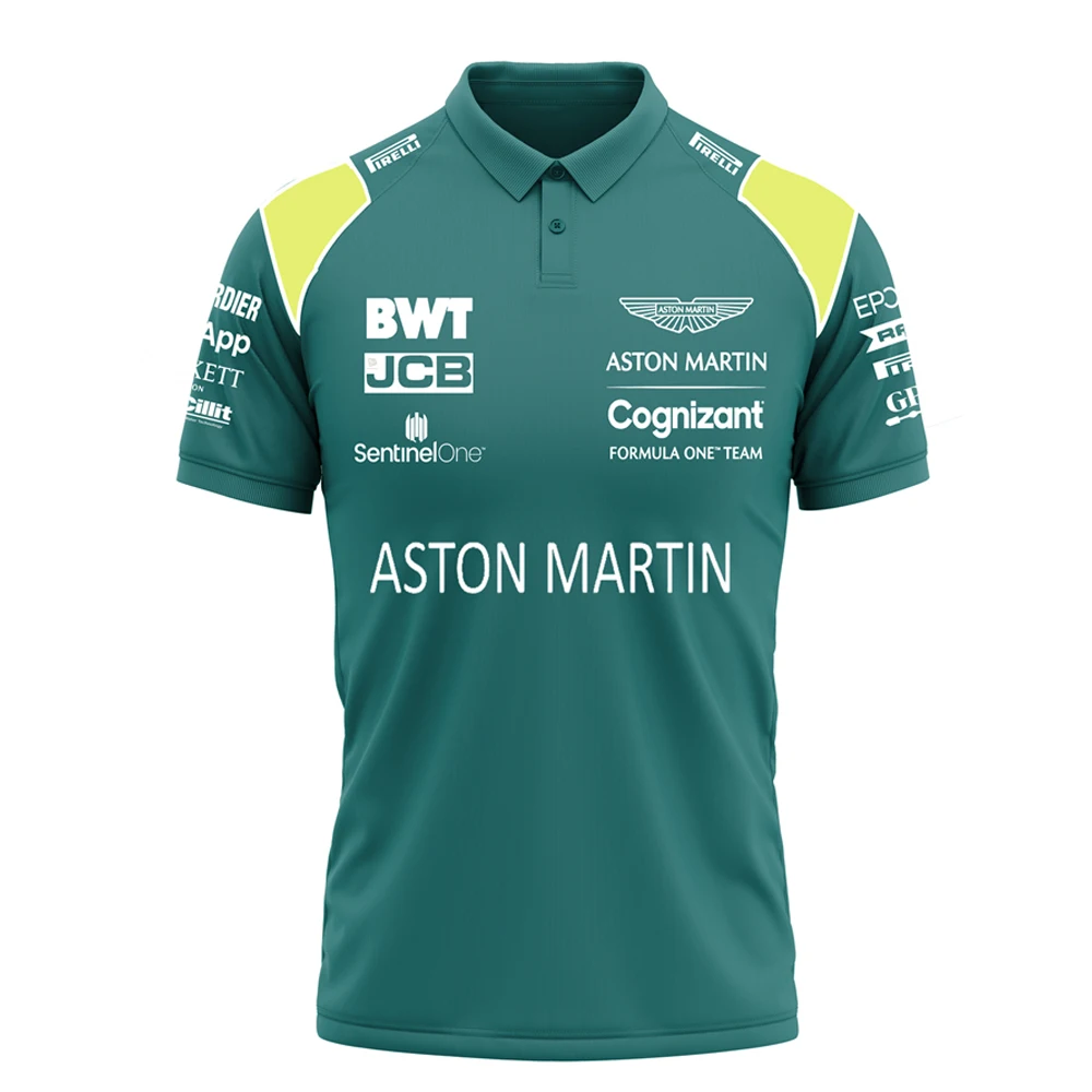 2022 мужские рубашки-поло F1 Aston Martin формула One летние женские повседневные топы для