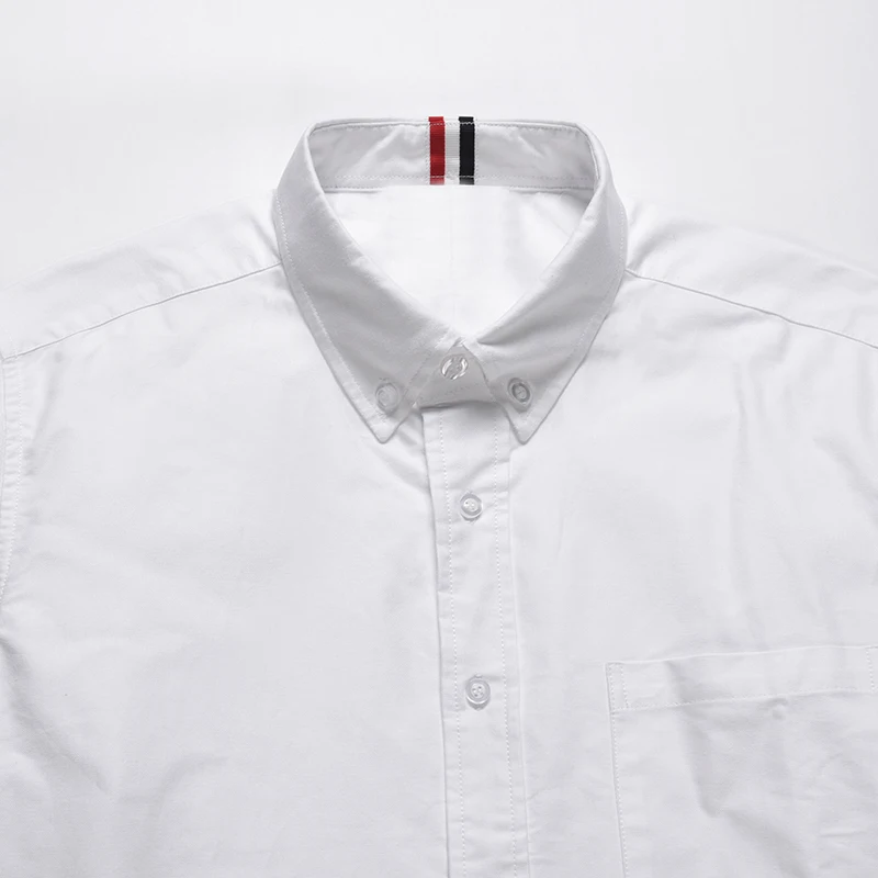 TB THOM Men's Shirt Top Women 4-Bar Stripes Men's Clothing Casual Oxford Slim Fit long Sleeve Korean Fashion Woman Blouses 2022