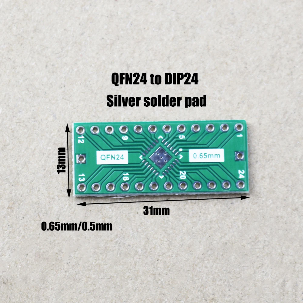 

High quality 1pcs/lot QFN24 to DIP24 Adapter PIN Pitch 0.5 0.65mm PCB Board Converter /DIP Converter WP-041