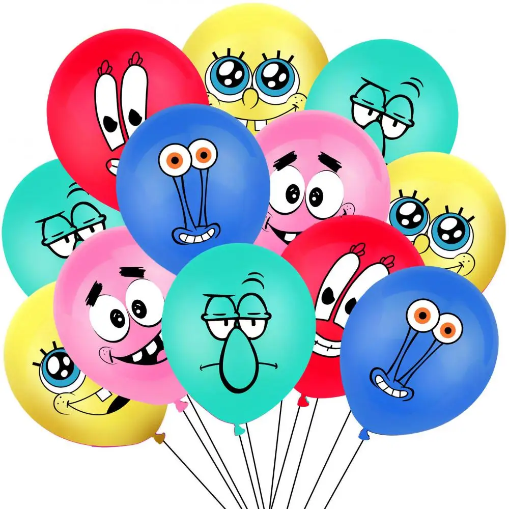 

Мультяшные тематические детские воздушные шары на день рождения, губки, квадратные штаны, Патрик, звезда, сквирд, щупальца, красочные латекс...