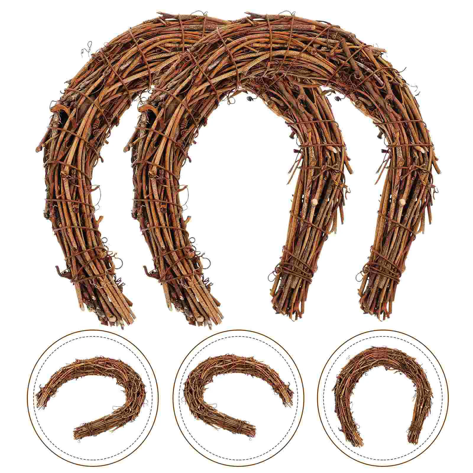 

2 Pcs Wreath Making Rattan Rings Natural Frame Hand Woven Tree Branch Decor Manual DIY Frames Garland Materials Floral Flowers