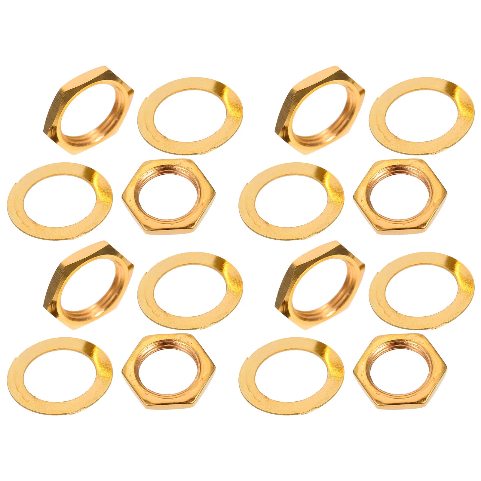 

10pcs Useful Electric Guitar Output Jack Socket Nut and Washer Guitar Jack Nuts