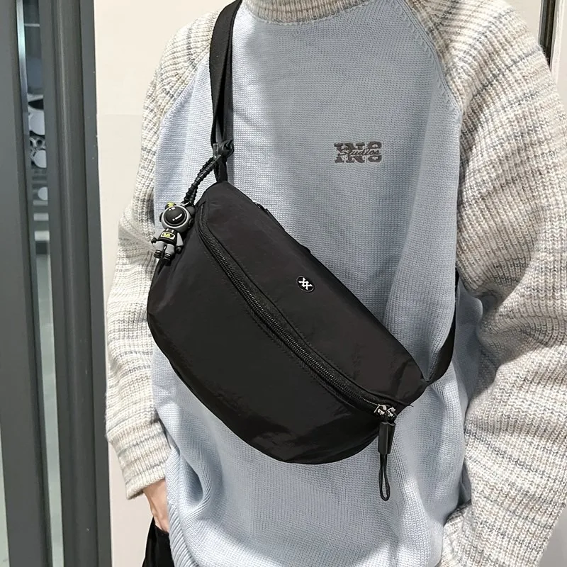 Нейлоновые однотонные новые модные нагрудные сумки на молнии повседневные