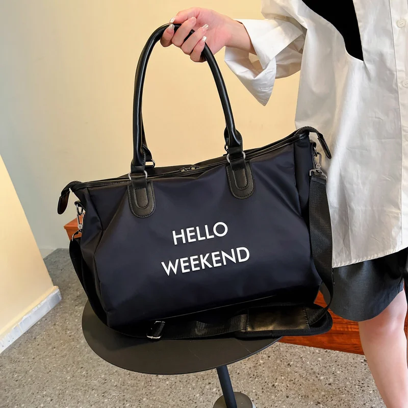 

Oxford cloth handbag 2022 new black fashion one shoulder messenger bag