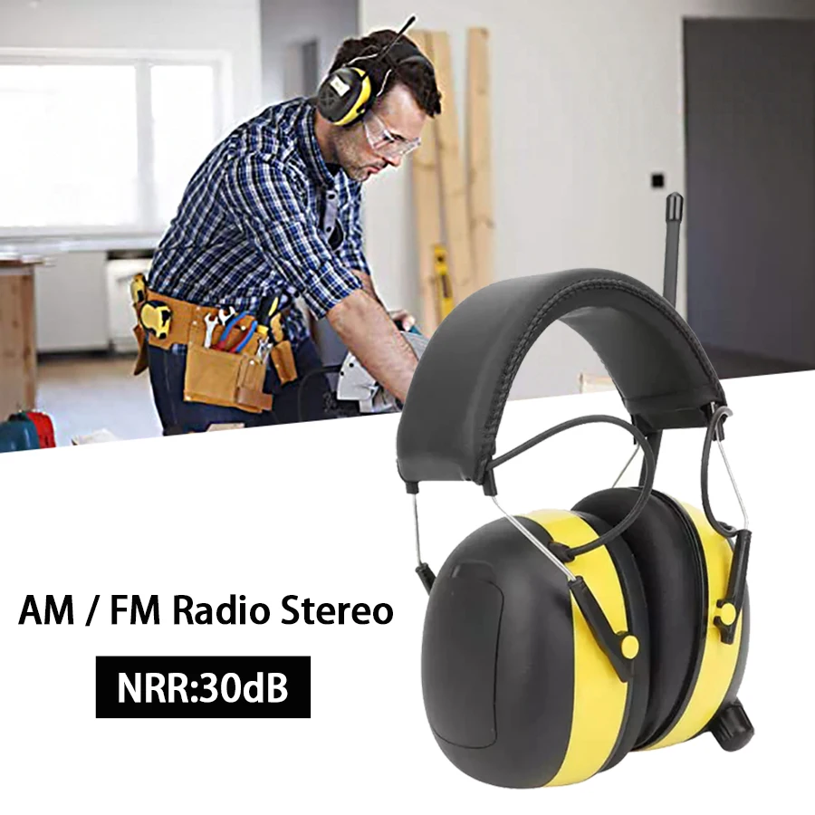 

Digital AM/FM Stereo Radio Ear Muffs NRR 30dB Ear Protection for Mowing Professional Hearing Protector Radio Headphone 2 orders