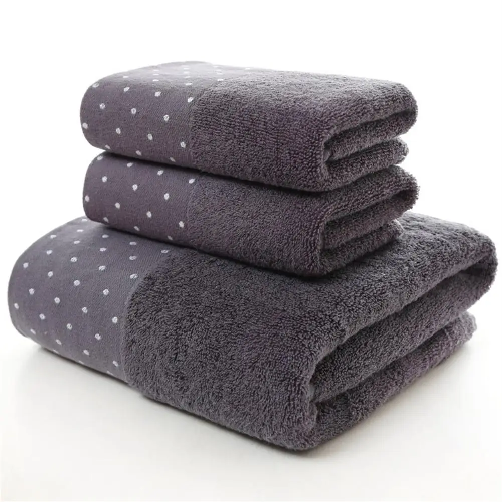 Hand Towels Set Soft Highly Absorbent Polka Dots Towels For 