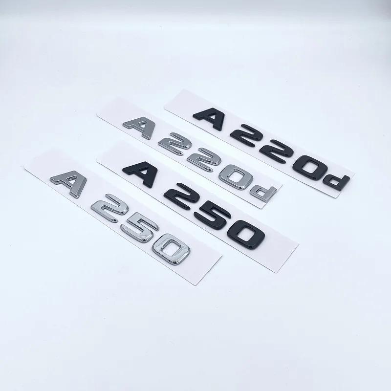 Фото 3D-буквы A180 A200 A220 A250 A260 A180d A220d 4Matic, эмблема из АБС-пластика для заднего багажника автомобиля A W176 W177, наклейка-логотип №2