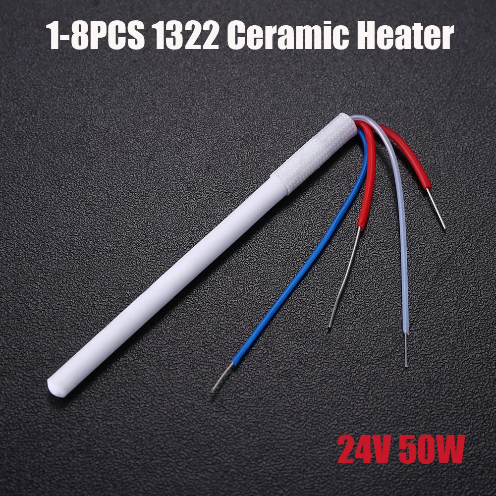 

1-8pcs 1322 Ceramic Heater Soldering Station Replacement Heating Element 24V 50W For Saike 936/898d/852d/909d/8586d