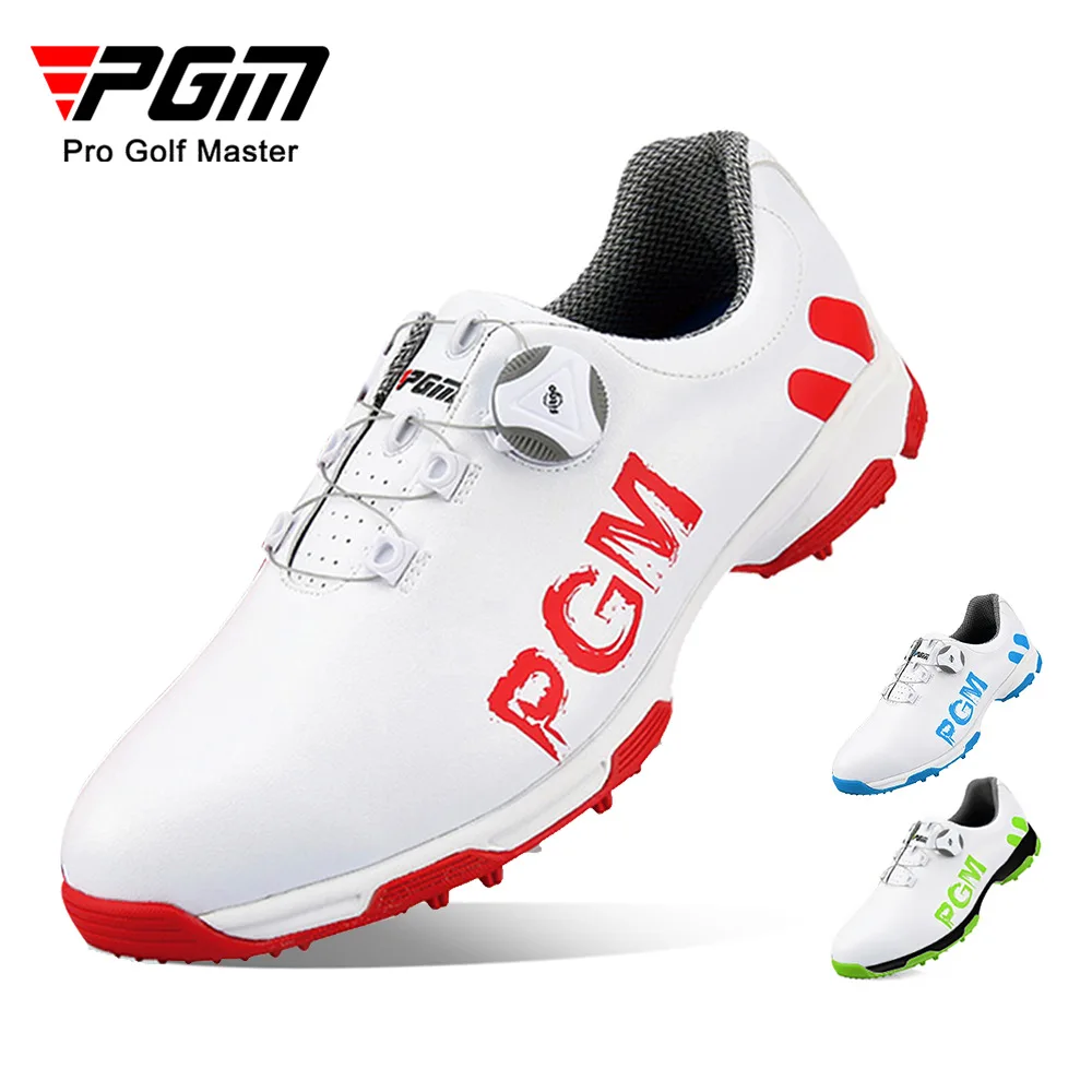 

PGM Golf Men's Sneakers Microfiber Leather Golf Shoes Rotating LACES Waterproof Breathable Non-slip Sneakers