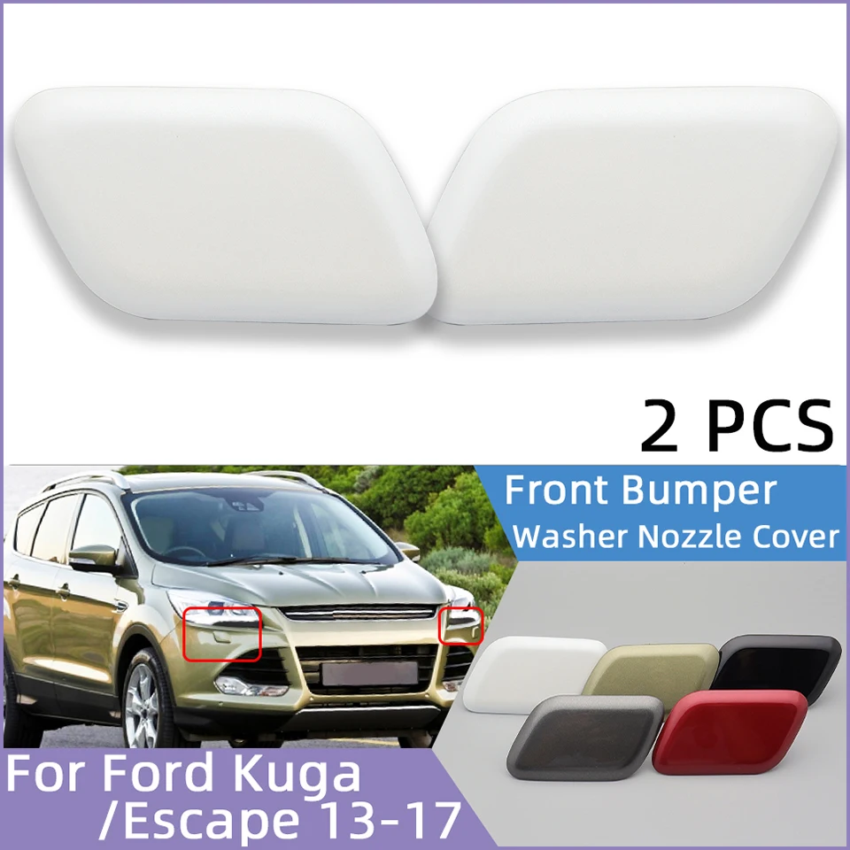 

2Pcs Headlight Washer Nozzle Cover Cap For Ford Kuga 2013 2014 2015 2016 2017 Escape 2017 2018 2019 Front Bumper Sprayer Jet Lid