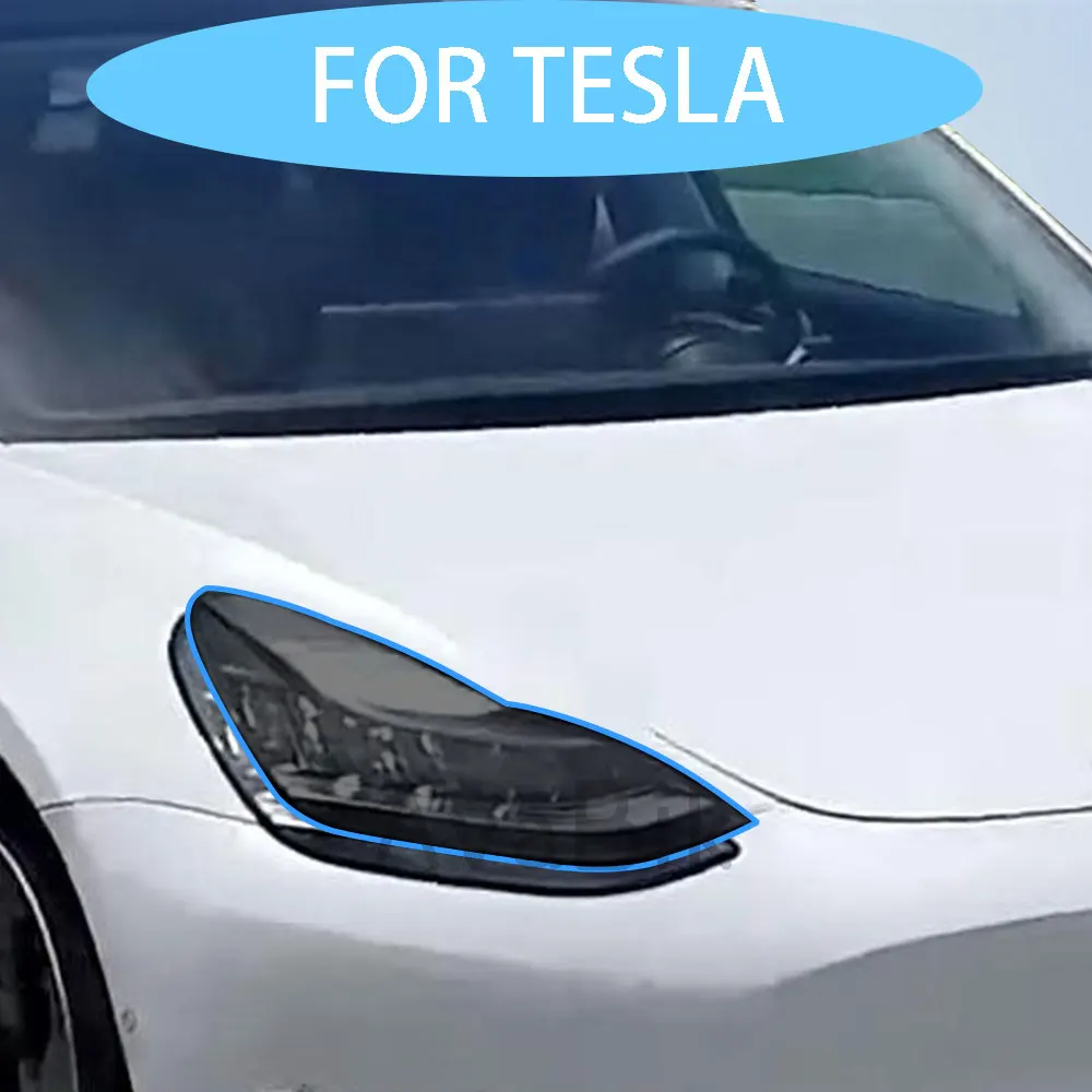 HD пленка для задних фонарей Tesla Model Y 3X S 2017-2024 PPF прозрачная черненая защитная