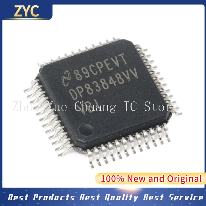 

10PCS/Lot DP83848 DP83848CVVX DP83848CVV DP83848VV QFP48 100% New Original IC Chip