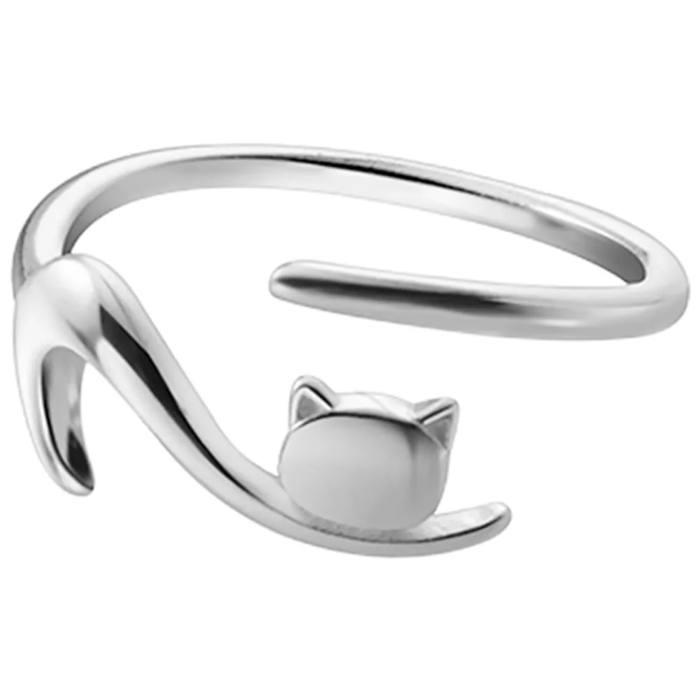 

Ring Cat Adjustable Women Open Aesthetic Rings Jewelry Animal Cute Fashion Teen Girls Lovely Girl