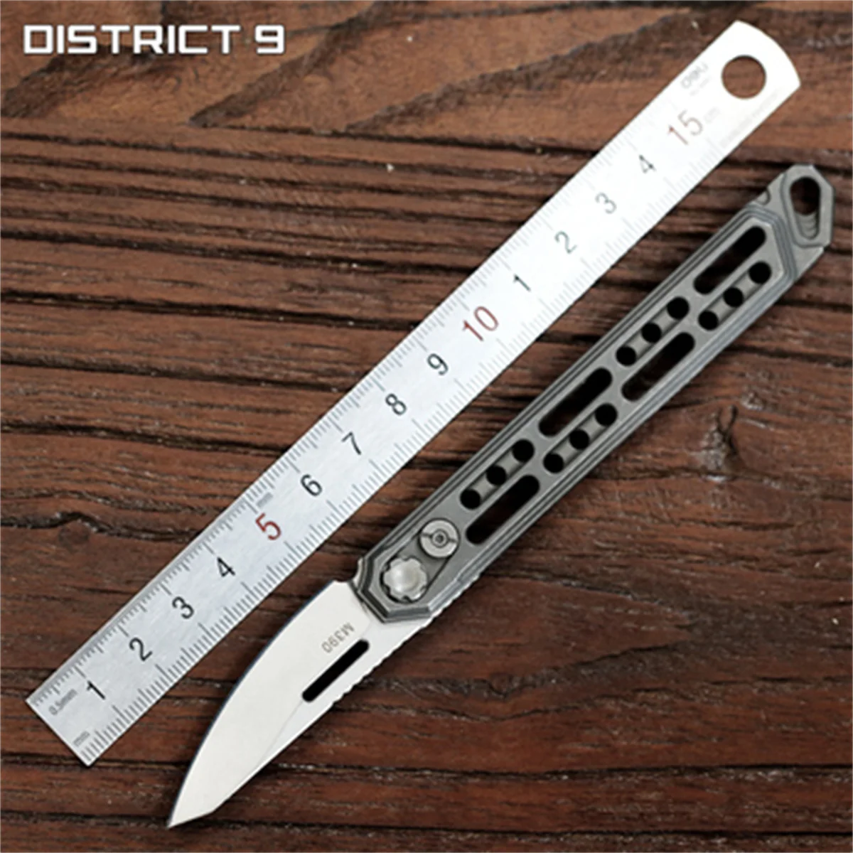

District 9 Titanium Alloy Utility Knife With K -Sheath Carving Knife M390 Outdoor EDC Portable Wallpaper Knife Muti- tool