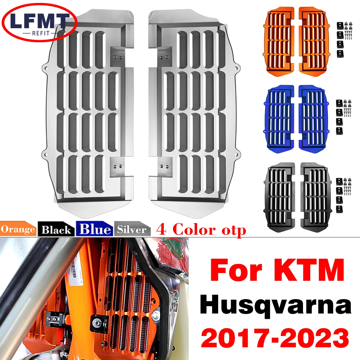 Защитная крышка радиатора для мотоцикла KTM SX SXF XC XCF XCW XCFW EXC EXCF Husqvarna TX TC FX FC TE FE 2017-2023