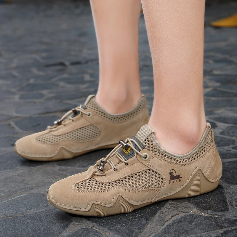 Summer Women's Sneakers Leather Casual Breathable Women Outdoor Shoes Fashion High Quality Women Footwear Luxury Loafers Shoes