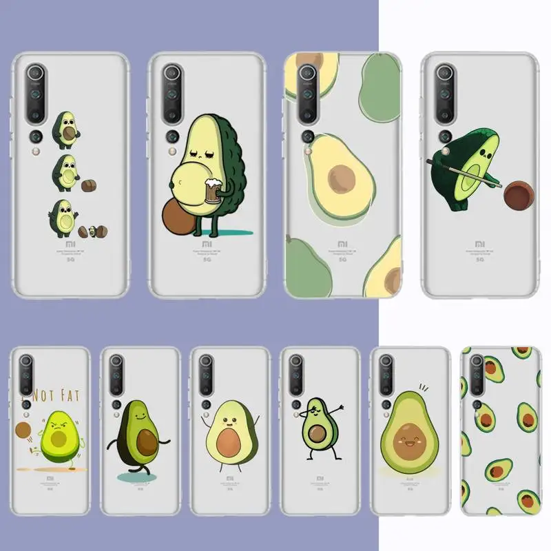 

LVTLV Cute avocado cartoon Phone Case For Redmi Note 5 7 8 9 10 A K20 pro max lite for Xiaomi 10pro 10T