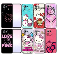 cartoon hello kitty cute phone case for xiaomi mi 12x 12 11 11t 11i 10t 10 pro lite ultra 5g 9t 9se a3 black fundas cover