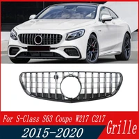 abs plastic front bumper gt grille vertical strip mesh for mercedes benz s class coupe w217 2015 2020 s400 s450 s550 s560 coupe